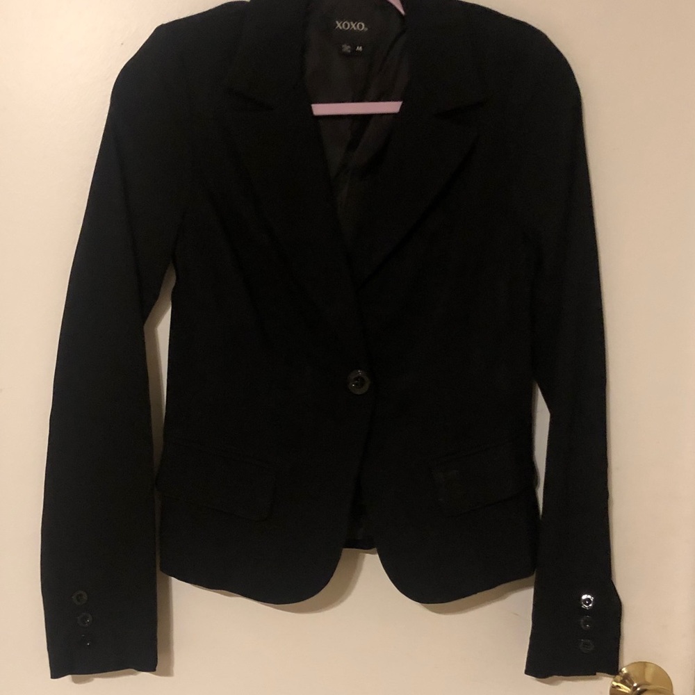 XOXO Black Single-Button Women's Blazer